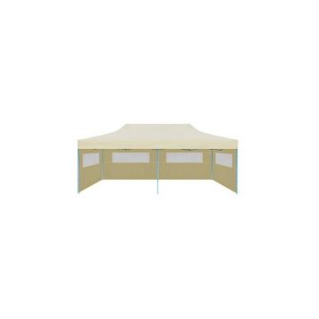 Cort de petrecere pliabil pop-up, crem, 3 x 6 m