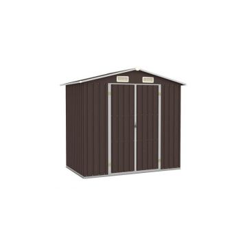 Sopron de gradina, maro, 205 x 129 x 183, otel galvanizat