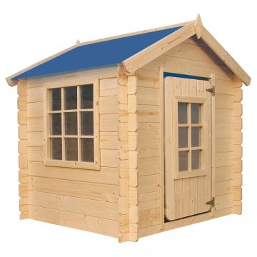 Casuta de joaca din lemn pentru copii - L111 x D114 x H121 cm - TIMBELA M570M
