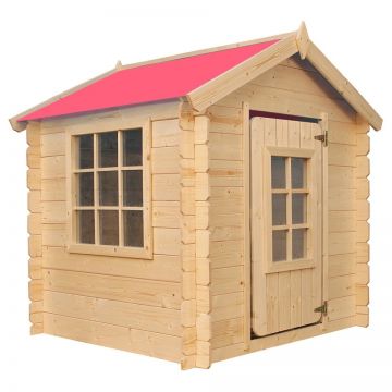 Casuta de joaca din lemn pentru copii - L111 x D114 x H121 cm - TIMBELA M570R