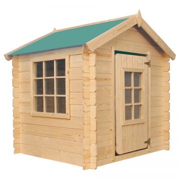 Casuta de joaca din lemn pentru copii - L111 x D114 x H121 cm - TIMBELA M570Z