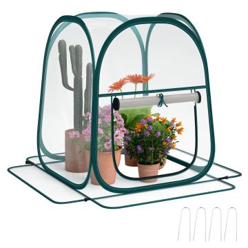 Outsunny Seră Mică Portabilă cu Design Pop-up și Geantă de Depozitare, 70x70x80 cm, Transparent | Aosom Romania Outsunny Seră Mică Portabilă cu Design Pop-up și Geantă de Depozitare, 70x70x80 cm, Transparent | Aosom Romania