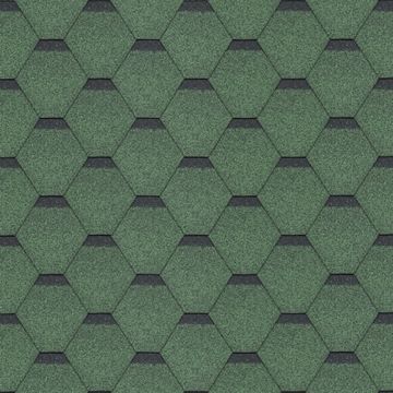 Sindrila bitum pentru acoperis Hexagonal Rock H101GREEN