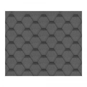 Sindrila bitum pentru acoperis Hexagonal Rock H330BLACK