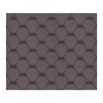 Sindrila bitum pentru acoperis Hexagonal Rock H331BROWN