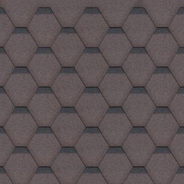 Sindrila bitum pentru acoperis Hexagonal Rock H337BROWN