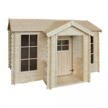 Casuta de joaca din lemn pentru copii H151 x 241 x 187 cm / 2,63 m2 - TIMBELA M520