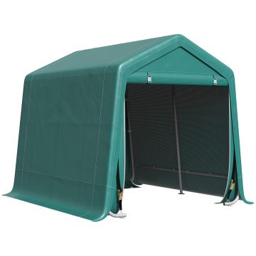 Copertina pentru masini Outsunny pentru Exterior 2,4x2m, Tesatura PE, Verde | Aosom Romania Copertina pentru masini Outsunny pentru Exterior 2,4x2m, Tesatura PE, Verde | Aosom Romania