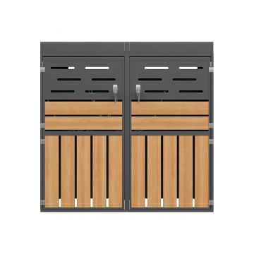 Dulap exterior multifuncțional, Gri | Aosom Romania