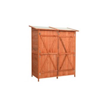 Magazie gradina pentru unelte, 136x75x160 cm, lemn masiv brad