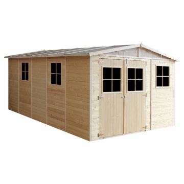 Magazin de grădină din lemn 17x11 ft/15m2 - TIMBELA M337+M337G