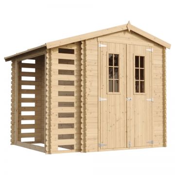 Magazin de grădină din lemn 9 ft x 7 ft x H7 ft / 4,47 m2 (capacitate 2 m3) - cu podeleM386C+M386G