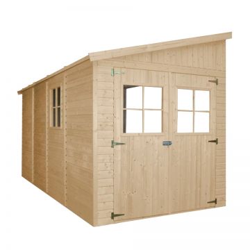 Magazin de gradina din lemn H243 x 216 x 416 cm / 8 m2 - TIMBELA M340+M340G