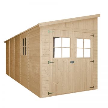 Magazin de gradina din lemn H243 x 216 x 513 cm / 10 m2 - TIMBELA M341