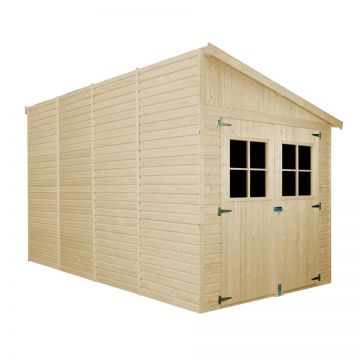Magazin de gradina din lemn H244 x 218 x 416 cm / 8 m2 - TIMBELA M340A