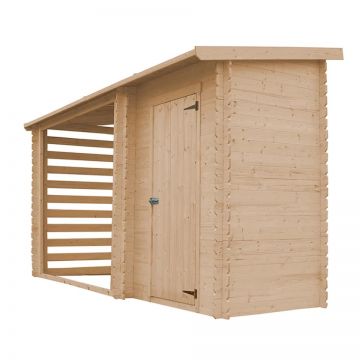 Magazin de scule și bușteni din lemn 11'5 ft x 4'9 ft x H6'6 ft /3,64 m2 (capacitate de 4,9 m3) TIMBELA M205