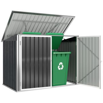 Outsunny coteț pentru tomberoane, spațiu pentru gunoi, ascunzătoare tomberoane, cutie coteț | Aosom Romania