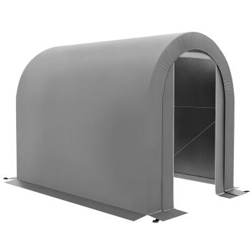 Outsunny Depozit de Grădină Exterior pentru Biciclete, Cort Metalici cu Acoperiș PE, Gri| Aosom Romania Outsunny Depozit de Grădină Exterior pentru Biciclete, Cort Metalici cu Acoperiș PE, Gri| Aosom Romania