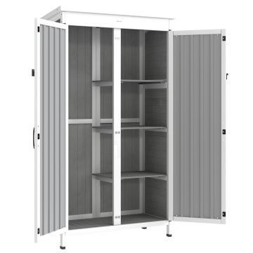 Outsunny Dulap de Exterior pentru Unelte cu 3 Rafturi Detasabile | Aosom Romania