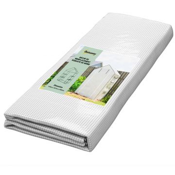 Outsunny Husă de înlocuire pentru seră de grădină 140 x 73 x 190 cm cu fereastră, ușă anti-UV pentru grădină - Alb | Aosom Romania